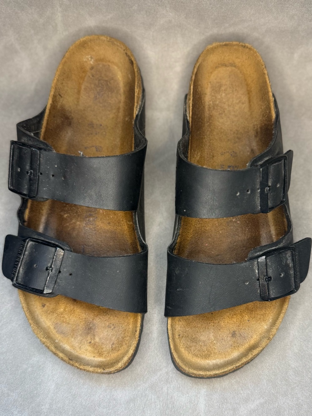 Birkenstock Arizona Black Birko-Flor Double Strap Sandals EU 37 Women’s 6/6.5